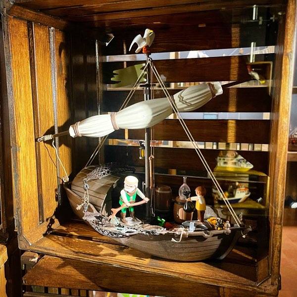PLAYMOBIL pirate ship diorama at the We Love Playmobil exhibition in Amsterdam